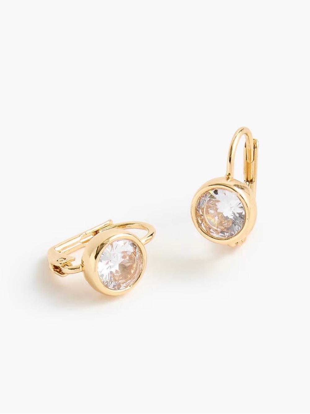 J.Crew Gold-Tone Crystal Latch-Back Earrings